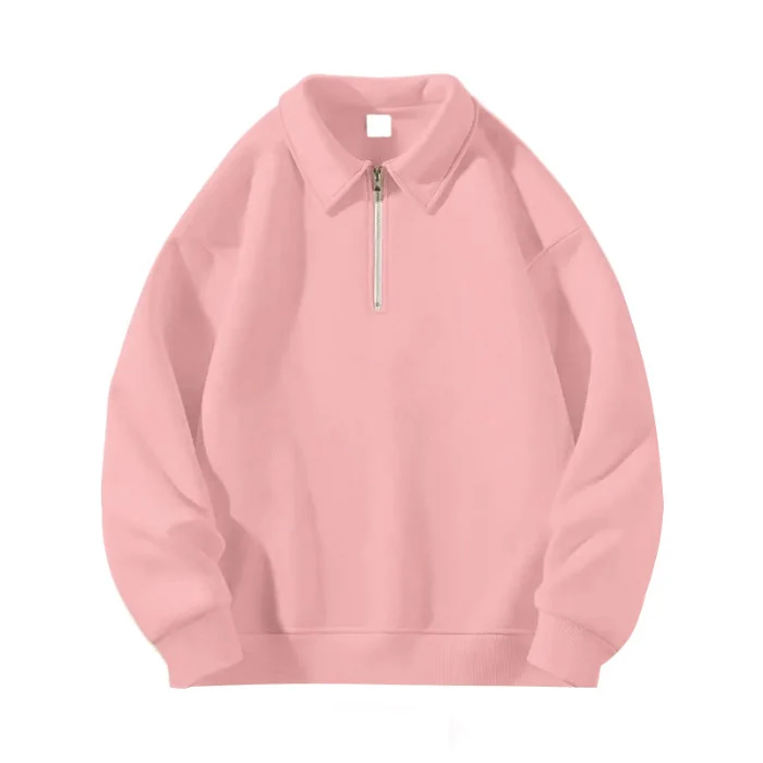 Wholesale High Quality Custom Long Sleeves Cotton 1/4 Zip up Sweatshirt for Men Casual Pullover Cotton Hoodie