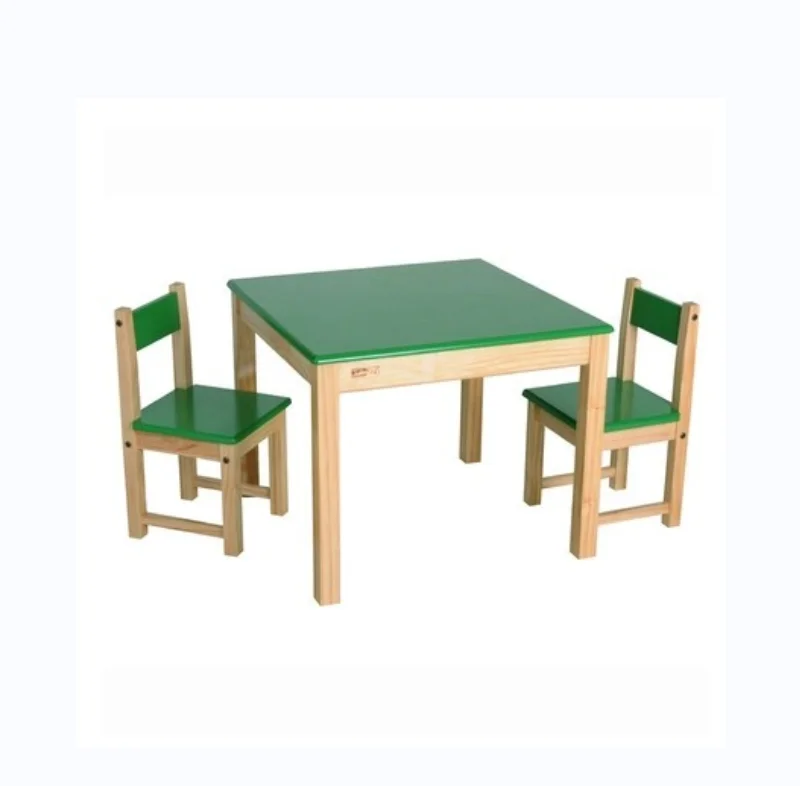 Montessori Kindergarten Furniture Wooden Kids Table And Chair Set For Preschool Daycare Center Early Nursery