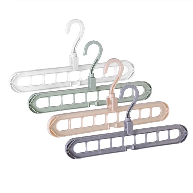 Factory Top Seller Home Closet Wardrobe Magic 9 Holes Rotatable Garment Organizer Rack Clothes Hanger Closet Accessories