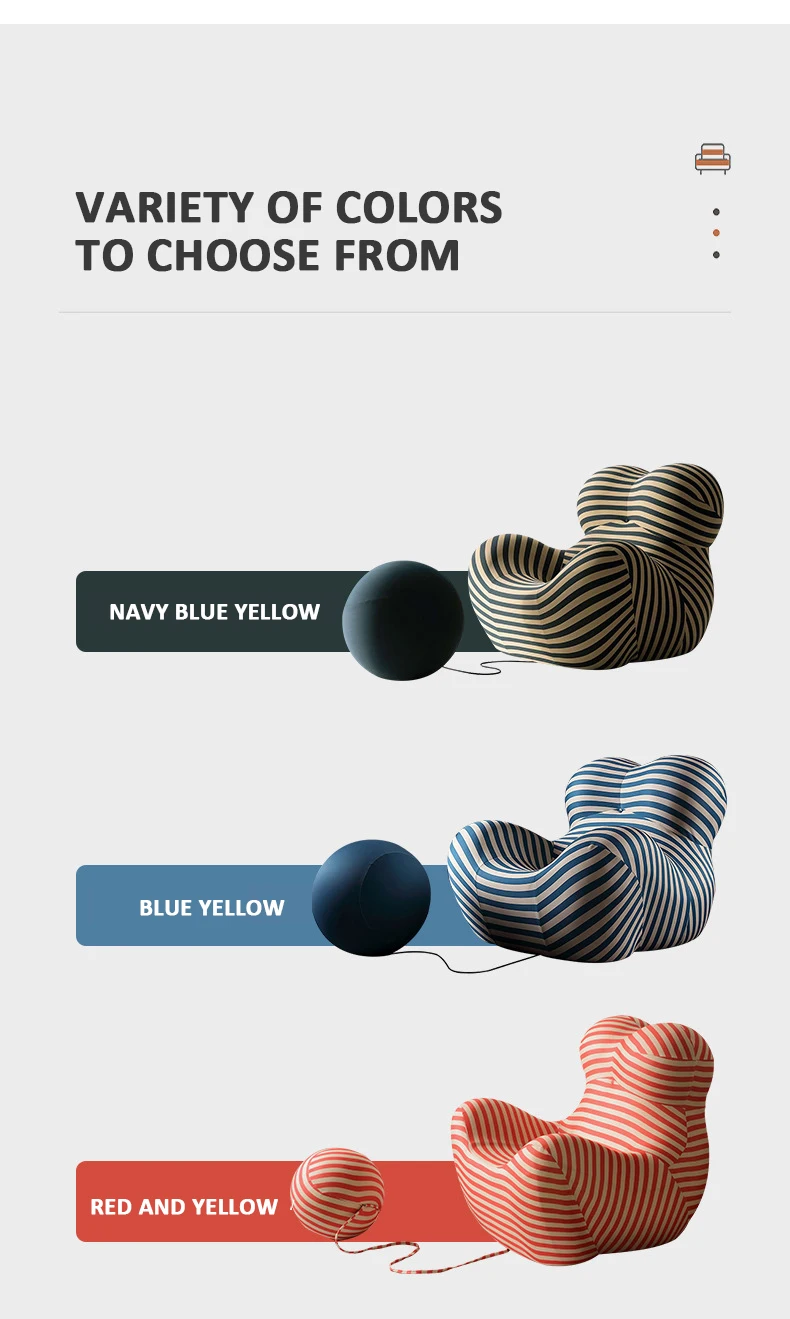 Modern design floor recliner sofa chair lazy fabric lounge accent living room chair