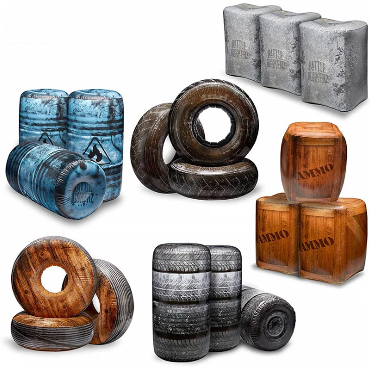 Надувной воздушный бункер препятствие для пейнтбола игры деревянный