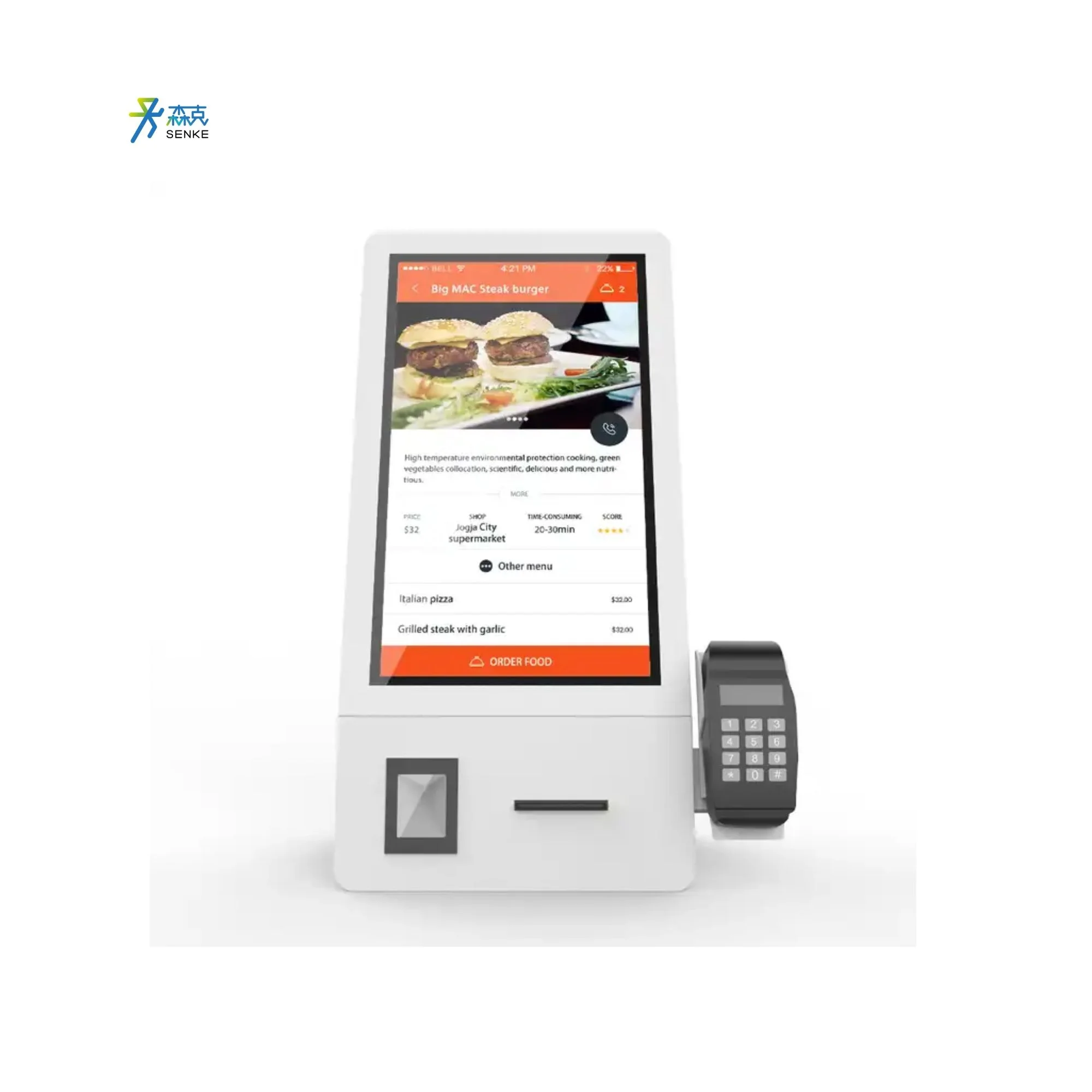 CashierCheckout Payment Kiosk Fast Delivery Panel Pc for Supermarket Restaurant Ordering Rfid Self Checkout Machine