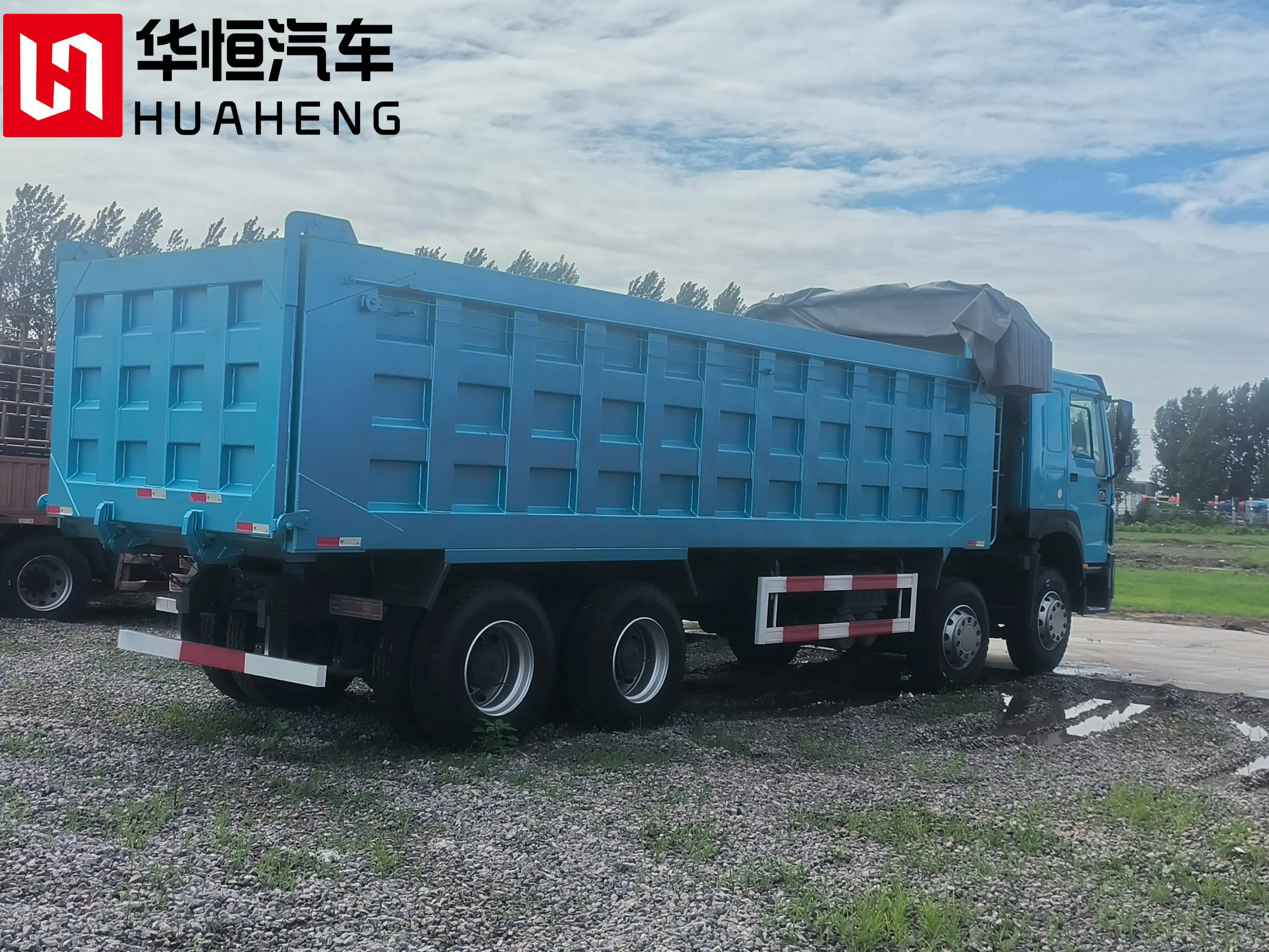 Популярный автомобиль HOWO 50t Euro 3 Howo 12-колесный тяжелый самосвал 8x4 двигатель Weichai автоматическая левая дизельная механическая коробка передач
