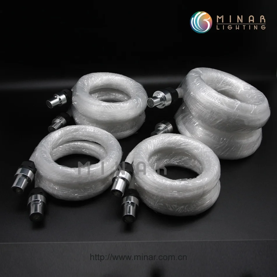 328 strands 0.75mm and 18 strands 1.5mm length 3m fiber optical harness with connector