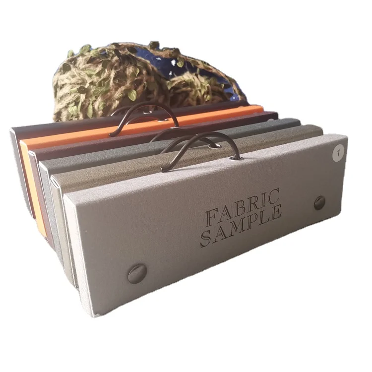 Customized Eco-friendly Fabric Material Textile Sample Catalog Display DIY Curtain Hanger Header