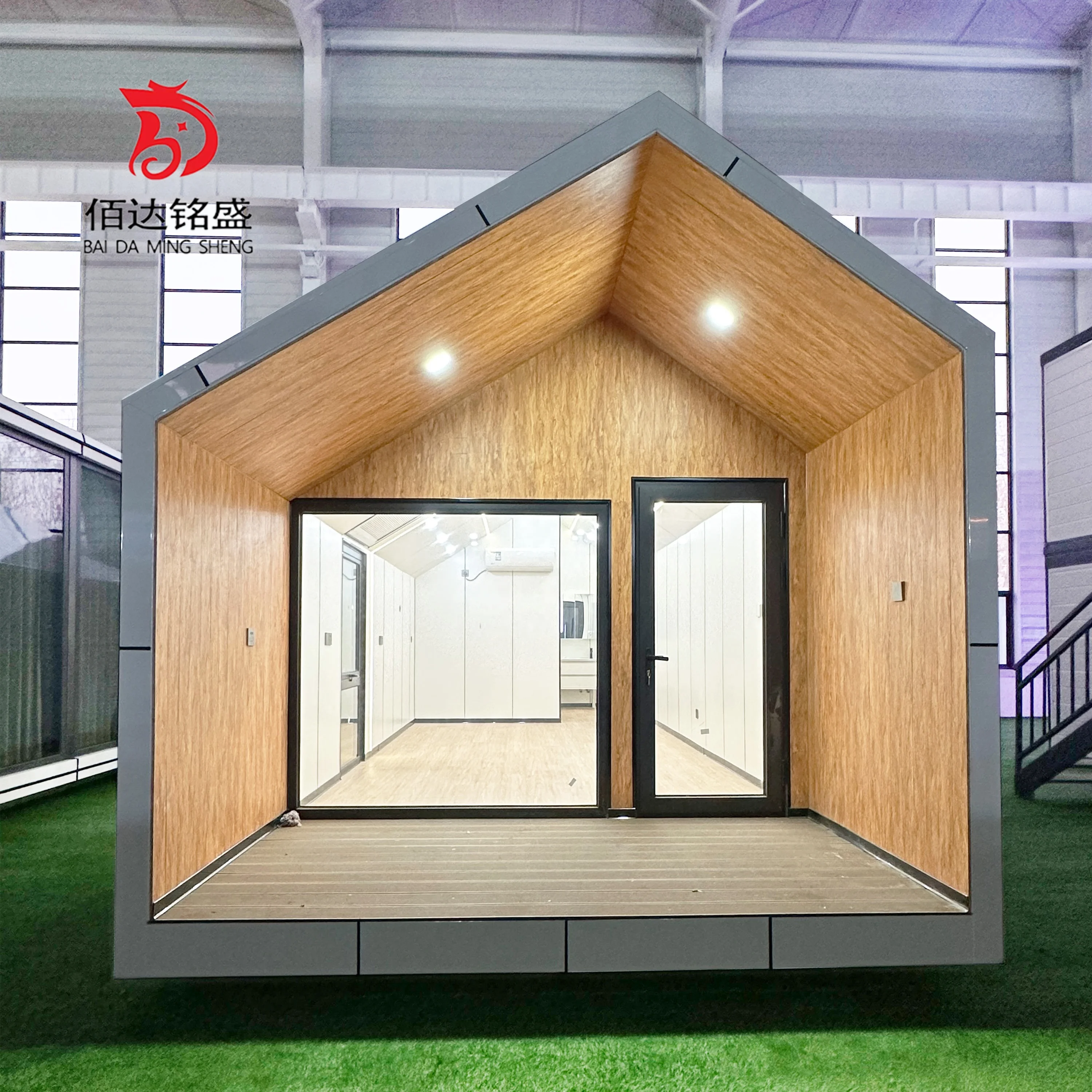 China Specializes Production Houses Triangular Holiday Houses Finely Decorated Prefabricated Houses