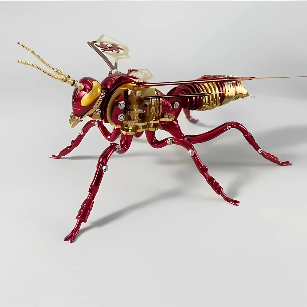 new product diy Metal crafts insect assembly kits educational Jigsaw toy Mechanical Metal Wasp 3D puzzle