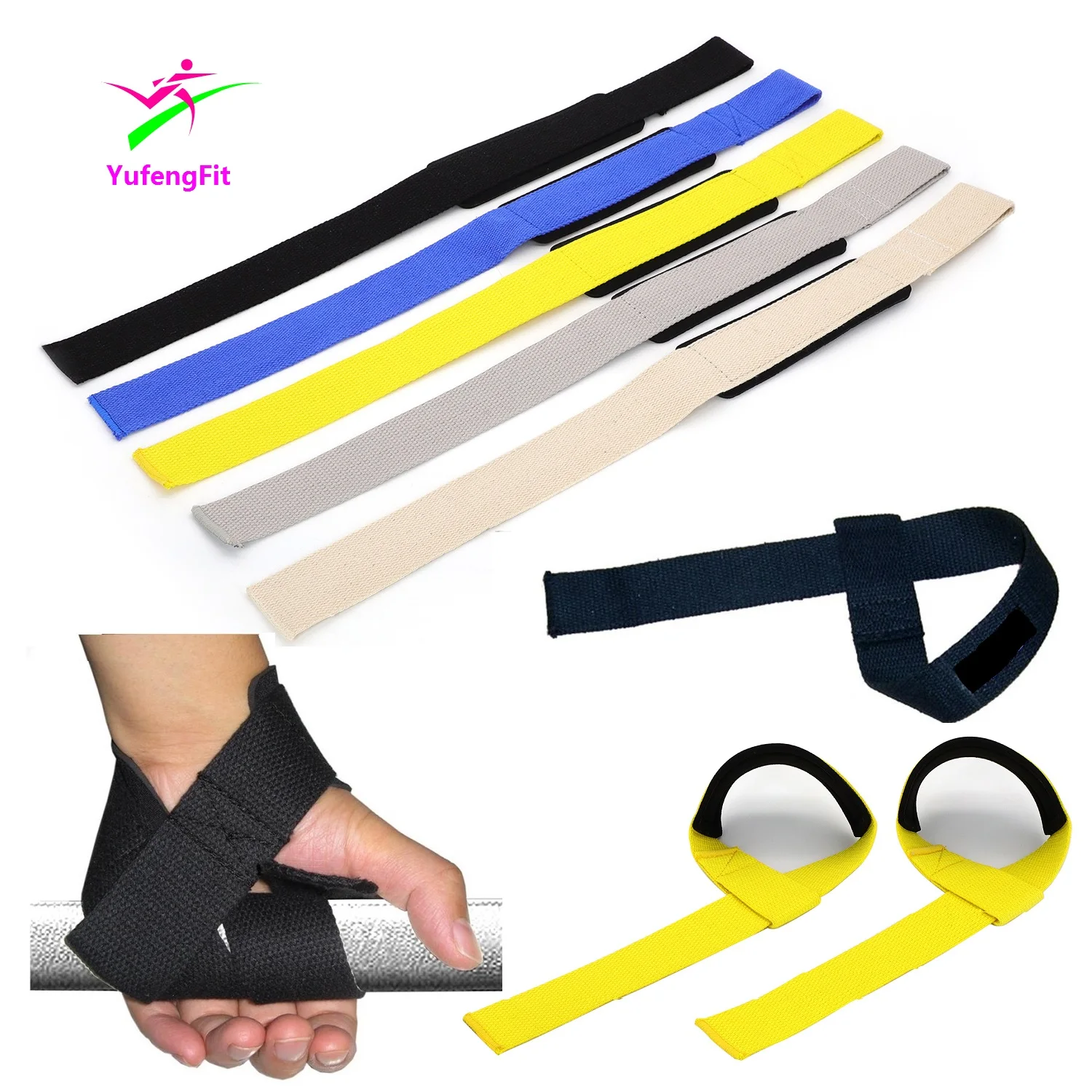 New Arrival Adjustable Weight Lifting cotton Wrist Wraps Wrist Support Strap for weightlifting gym fitness