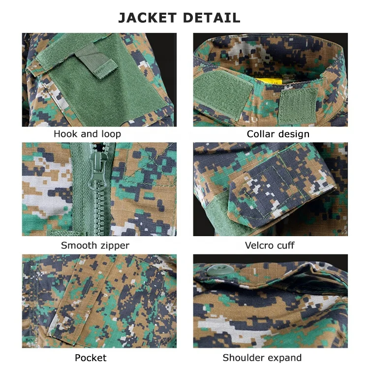 Wholesale ACU Camouflage Tactical Jacket Rip Stop Tactical Training Clothes Combat Uniform Suit Set For Men