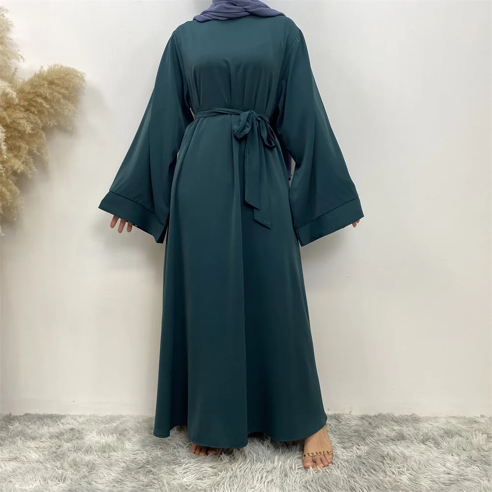 OKA eid baju muslim modest afghani burkha muslim abayas fashionable khimar hijab pocket printed abaya dress wholesale in uk
