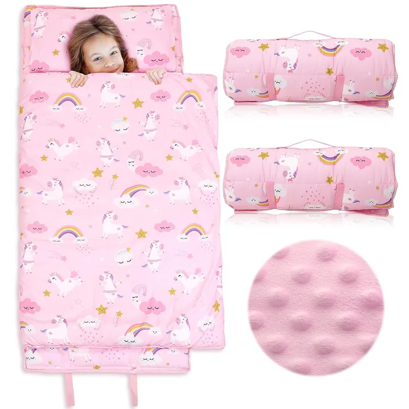 customize throw blanket with pillow case nap pillow blanket 2 in 1 Sleeping Mat  kids foldable pillow and blanket set for school
