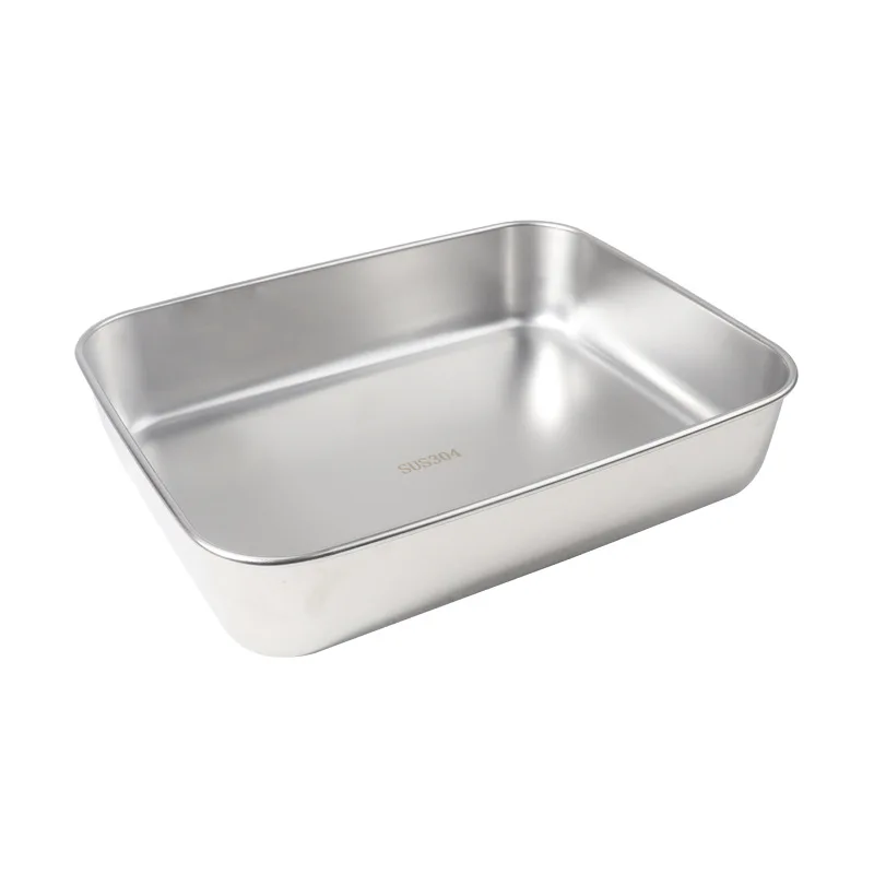 Extra Heavy Stainless Steel Plate With Lid Multifunctional Plate for Hotel Home Tableware Set