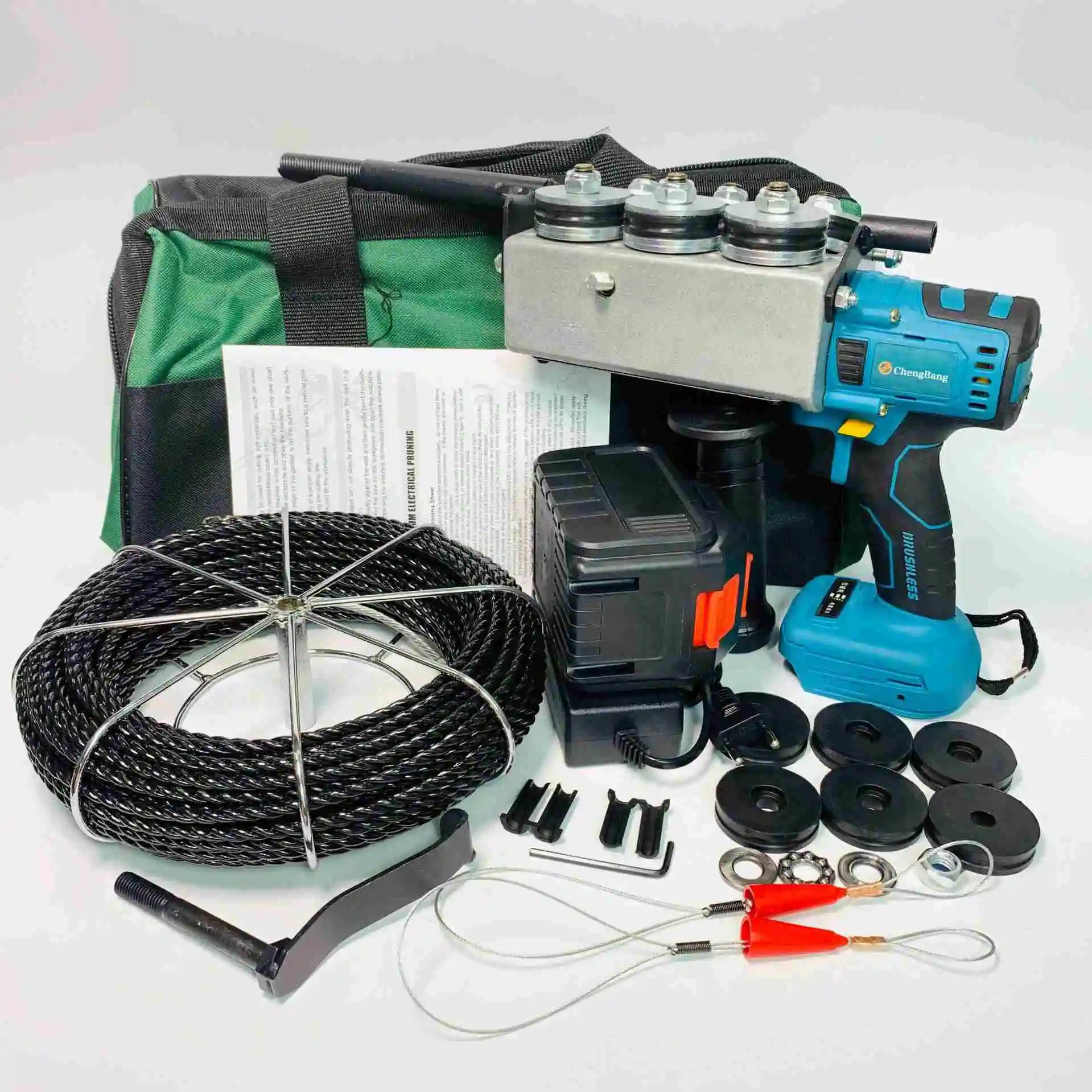 New lithium cordless stringing machine cable automatic wall lead wire electric rechargeable threading machine for electrician