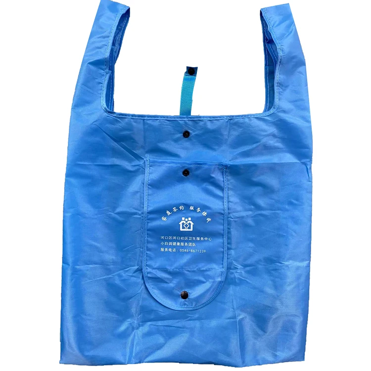 Promotional Personalized Reusable Blank Polyester Tote Shopping Bags With Logos