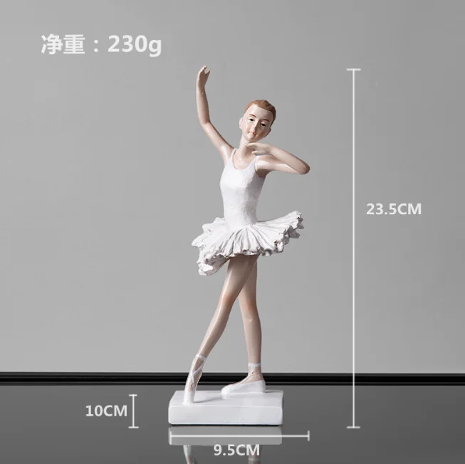 Wholesale custom resin gifts room decor ballerina of polyesina sculpture dancing girl ballet dancer statue figurine