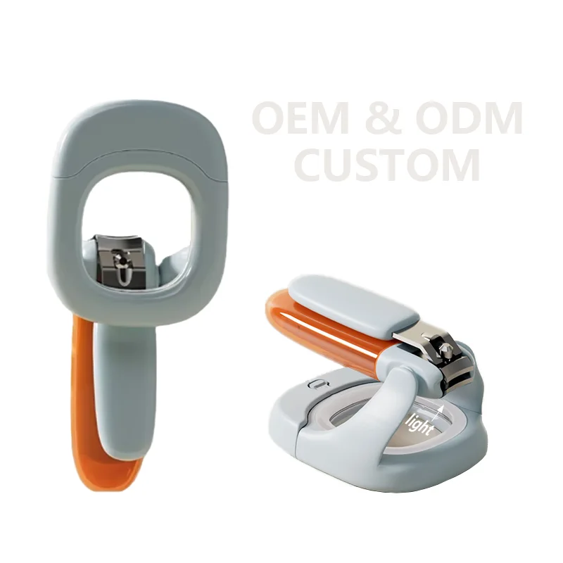 Baby Hot Selling Nail trimmer Baby Stainless Steel Fingernail Magnifier Scissors Toenails Clippers With Magnifying Glass
