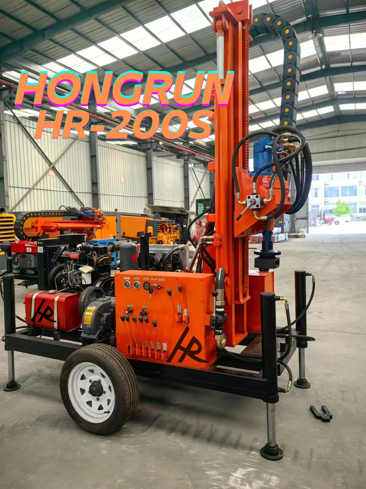 Diesel hydraulic drilling rig 200m rock drilling rig Large diameter water well drilling rig