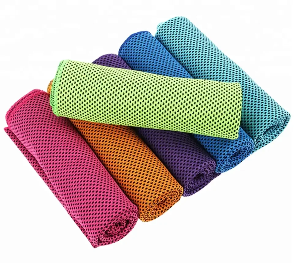 custom cooling towel red microfiber cleaning towel fitness cooling towels for neck 6 pack