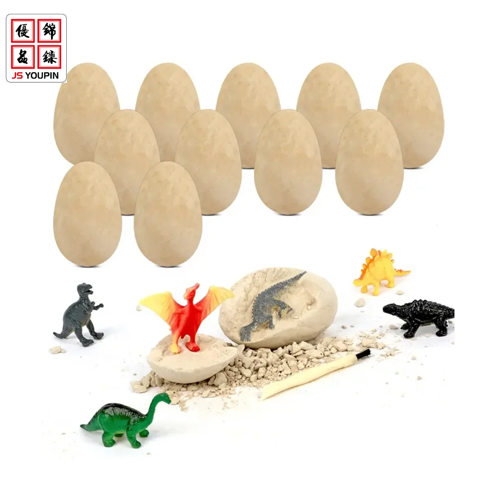 Educational DIY fossil digging archaeological toys 12 dinosaur egg digging toy set