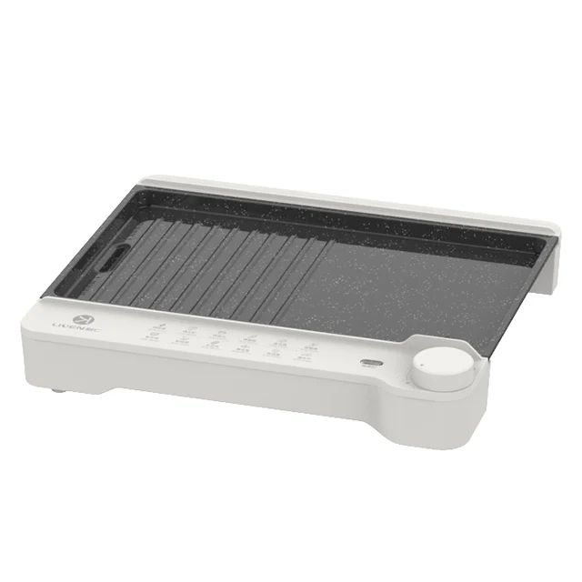 High-power fast grilling light oil less smoke electric oven Korean barbecue for home use non-sticking electric grill pan