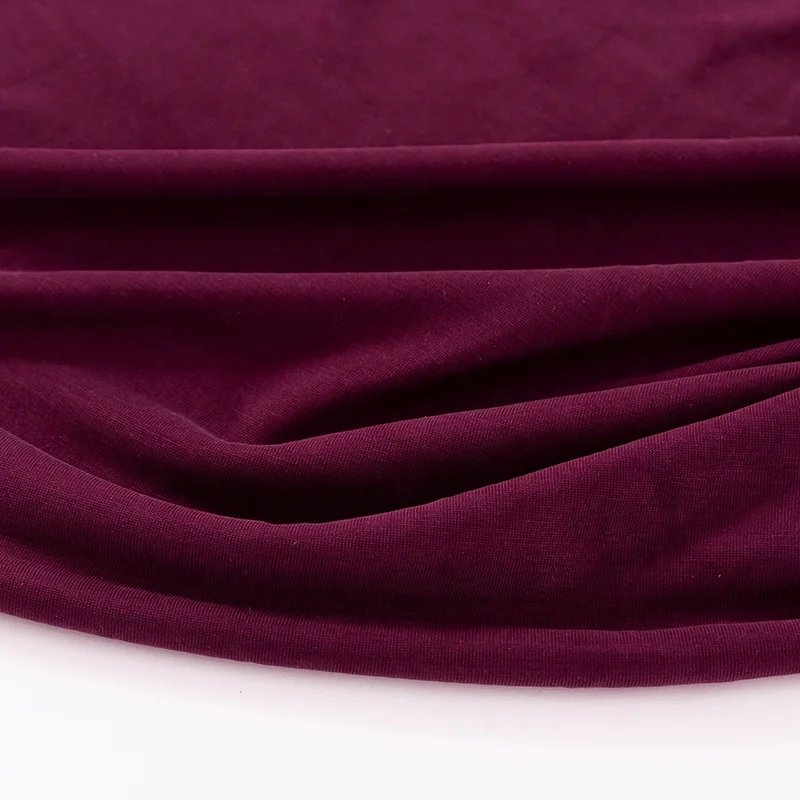 manufacturer wholesale high end skin friendly 68% rayon 32% polyester knitted polyester rayon t shirt fabric