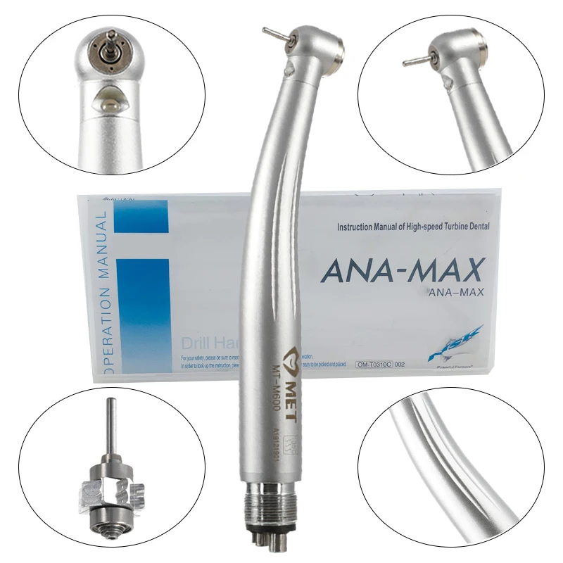 Dental E-Generator High Speed Handpiece Led With Opening Cartridge Japan Ceramic Bearing