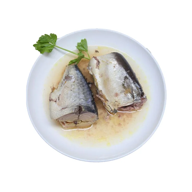 2022 конкурентоспособная цена консервированные продукты OEM от бренда свежие морепродукты производителя консервированная скумбрия рыба в рассоле/масле 125