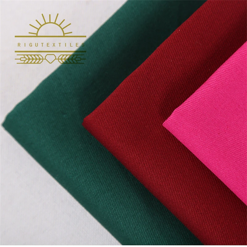 RIGU Textiles cvc Twill Thickened Uniform Fabric Windbreaker Trousers Tc Suiting Fabric Polyester Gabardine Fabric For Men Suit