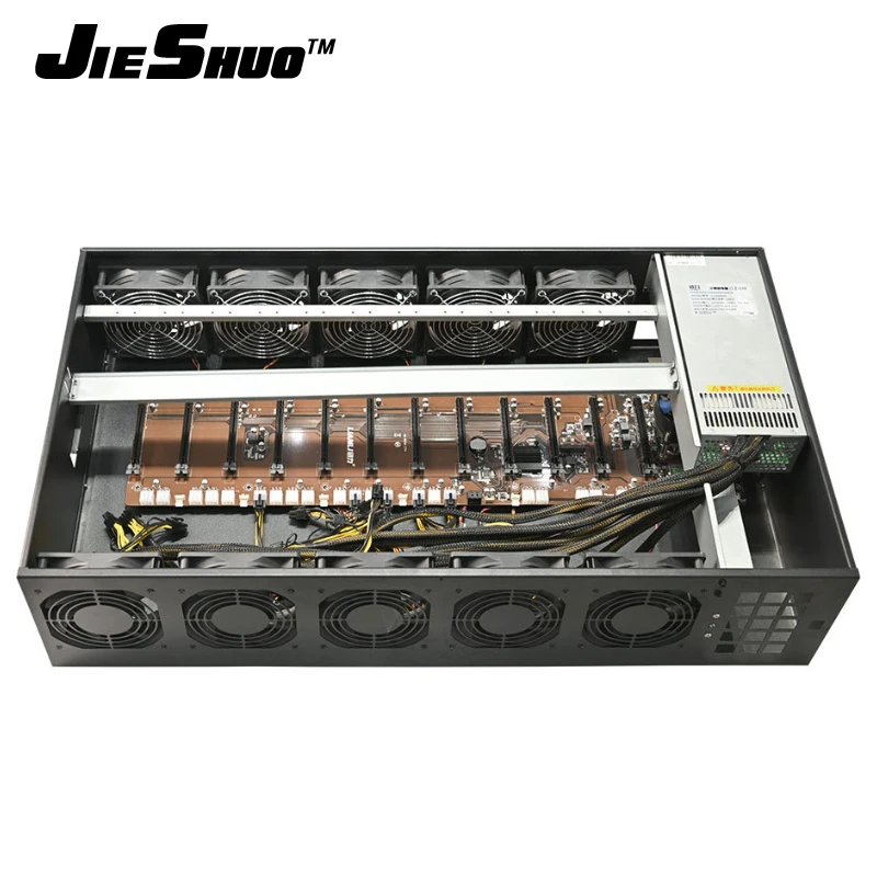 Материнская плата Jieshuo B75 бесшумная 12 карт