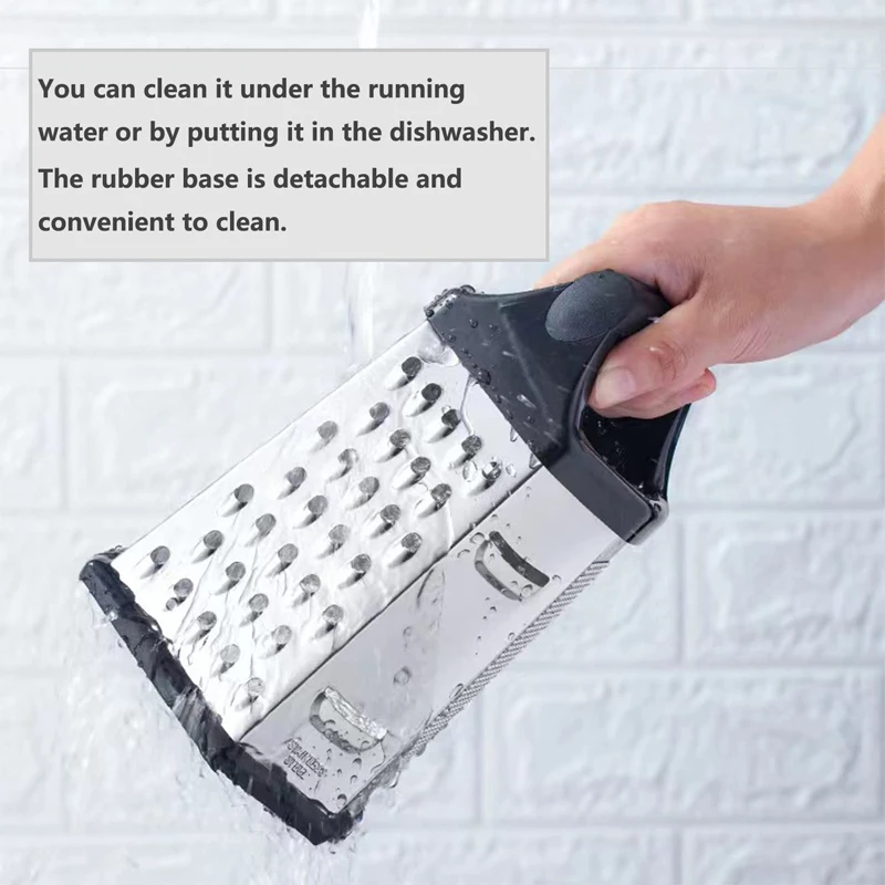 Multifunctional Zester With Storage Box 6 Sides Cheese Vegetable Grater With Container