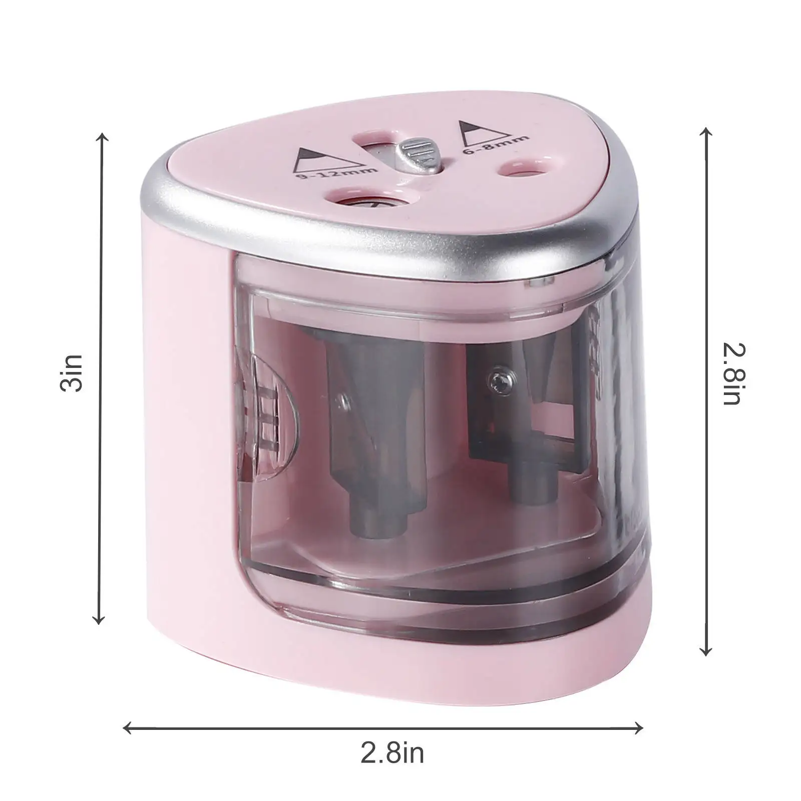 Hot Selling TENWIN Double Holes Electric  Battery Two Holes Electric Pencil Sharpener