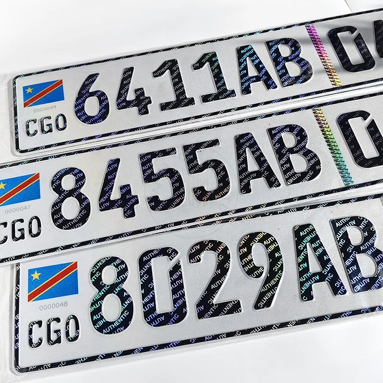 Custom African Zambia car no plate South Africa vehicle license plate Congo number plates