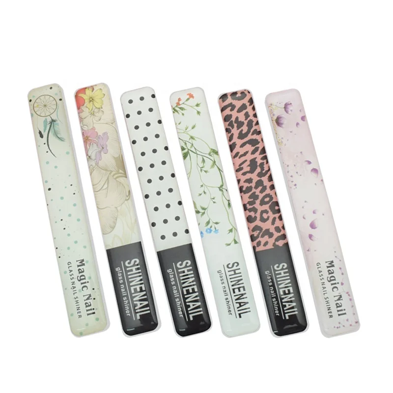 Low MOQ Nano technology glass magic nail shiner with colorful printed