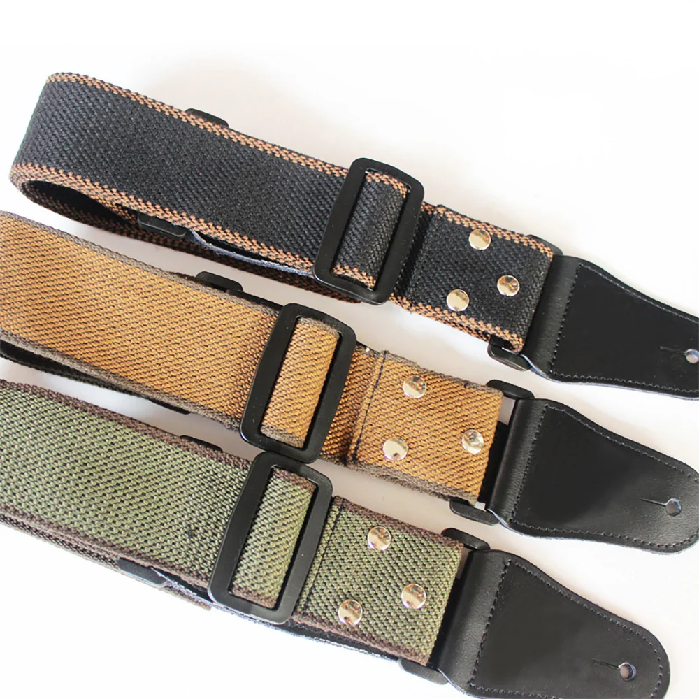 Wholesale Polyester Cotton Folk Songs Guitar Sling Shoulder Straps Thickened Design Tape for Stringed Instruments Accessories