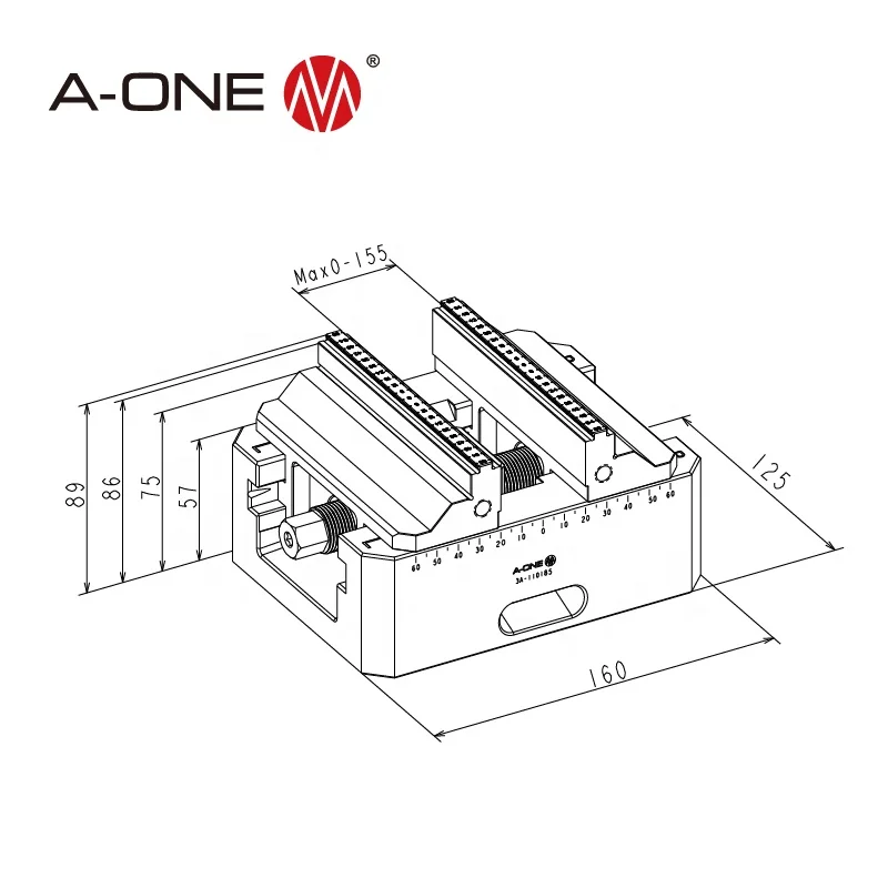 A-ONE Ланг большие само центрирующий тиски для 5 стерженией для 3A-110185