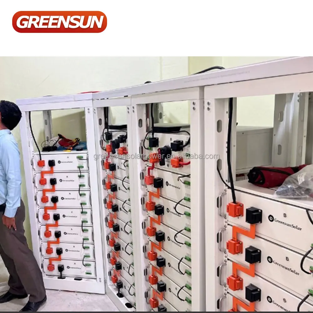 Greensun Встроенный BMS управляет своим собственным статусом высокого напряжения 1 МВт 48 В 51 2 100Ah 200Ah батарея солнечной системы