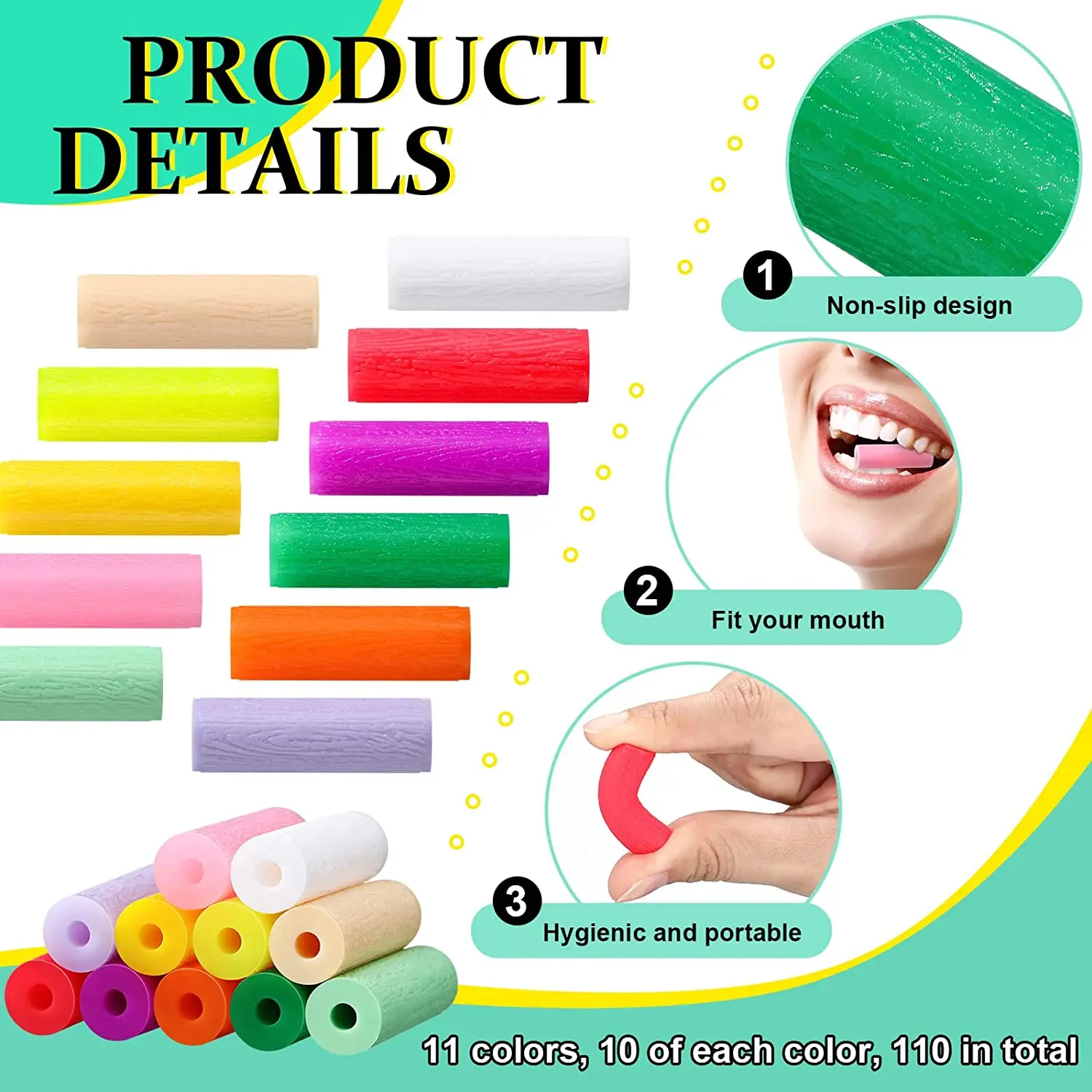 SJ Dental Consumables Food Grade Silicone Dentist Aligner Tray Seaters Aligner Chewies Dental Aligners Teeth Chewies