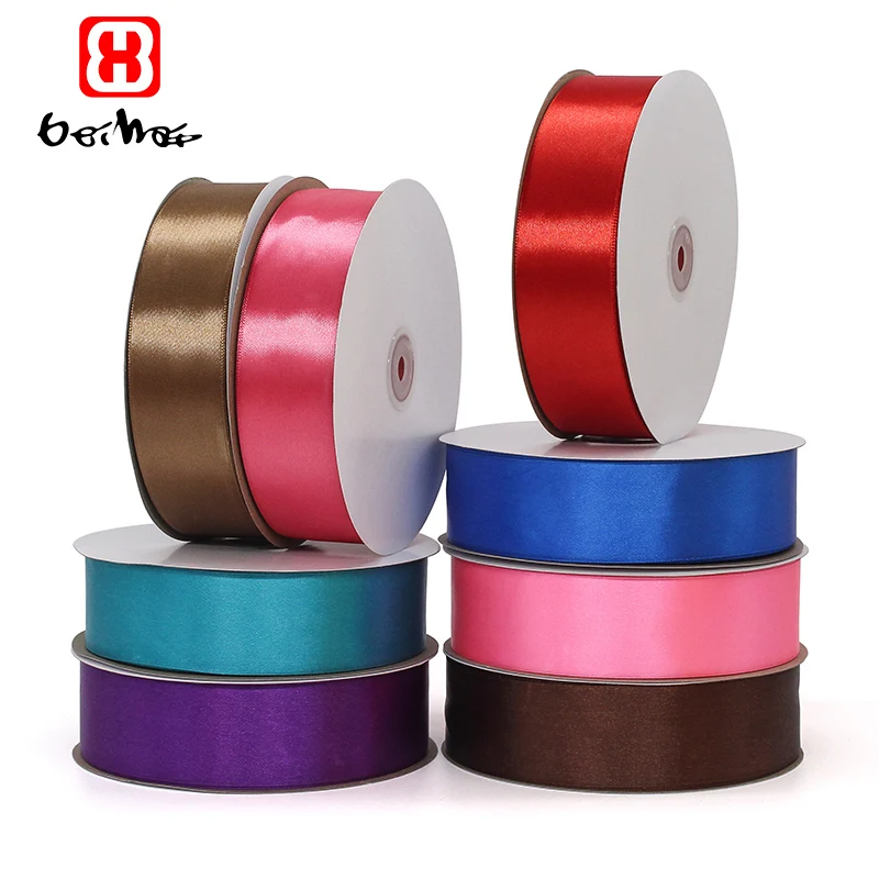 Wholesale 38 mm 100% Polyester Satin Ribbon Roll Accept Custom Ribbon For Gift Wrapping