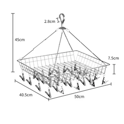 Highest Grade Best Sell Stainless Steel Hanging Drying Rack Socks Underwear Round/Square Shape Rack With Pegs Clips