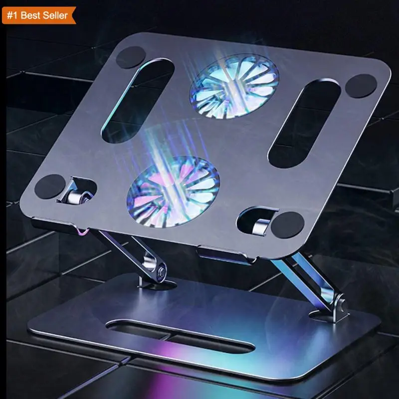 Jumon Sellers Adjustable Universal Gaming Laptop Stand With Cooling Fan Compatible With All Laptops 14 To 17.3 Inches