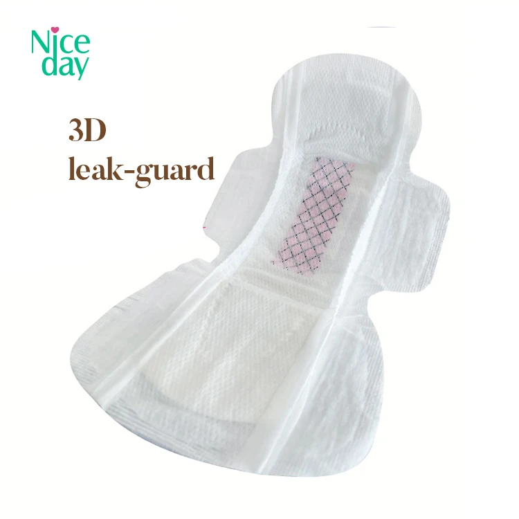 Niceday 3D Leakproof Protection Highly Absorbent Organic Sanitary Napkin for Women Period Pads