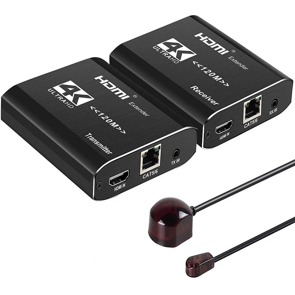 
4K HDMI Extender And Receiver over Ethernet Cat5 Cat6 Cables for TV 