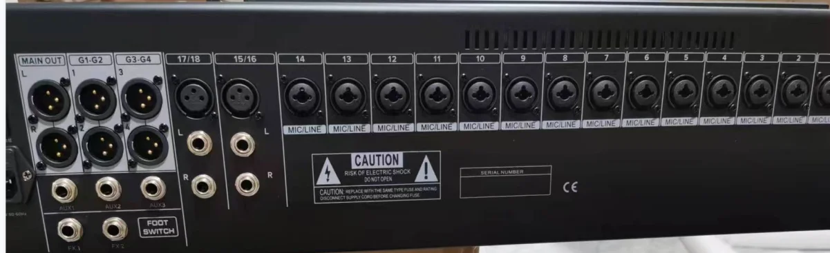 TB32 32 Channel Professional Audio Power Mixer Dual Effect Adjust Karaoke USB DJ Mixer Controller Equipment