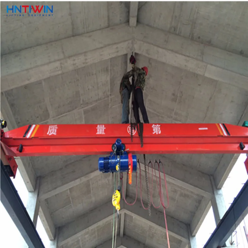 Single girder rail mounted 1ton overhead bridge crane