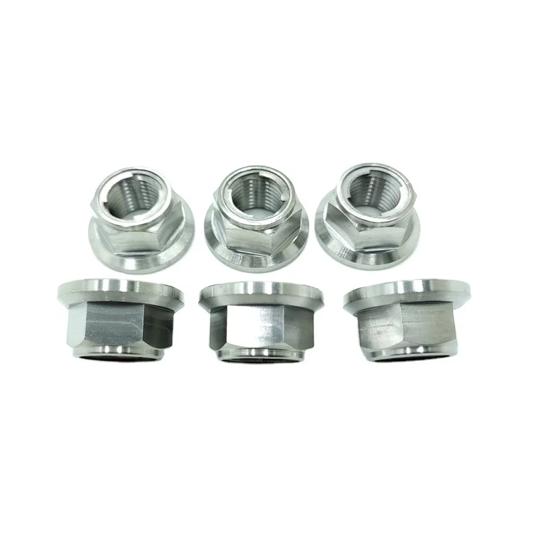 Индивидуальная запорная гайка из титана и нейлона GR5 с фланцем M8