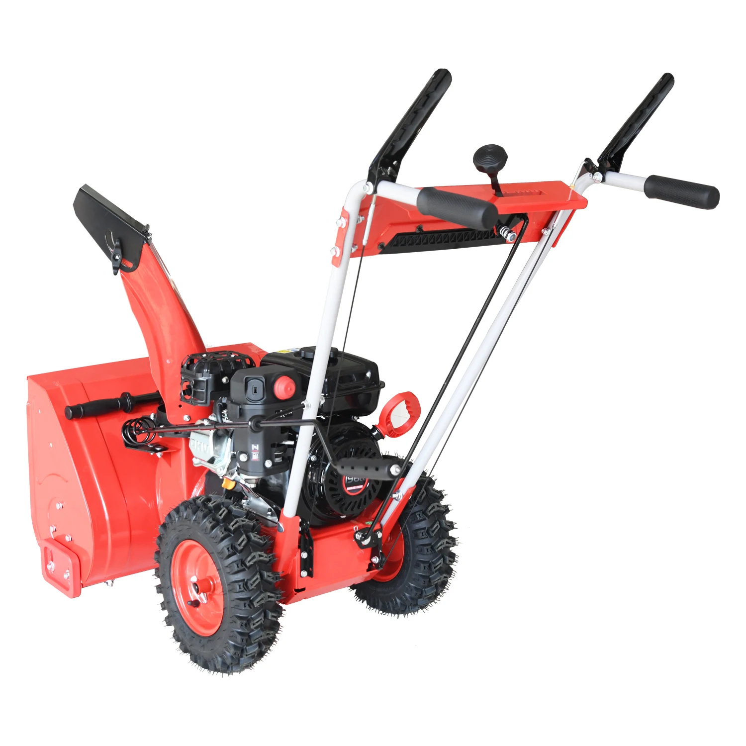 Vertak 196CC Gas Powered Snow Thrower Removal Heavy Duty Snow Plow with 12-Inch Snow Tires for Efficient Winter Maintenance