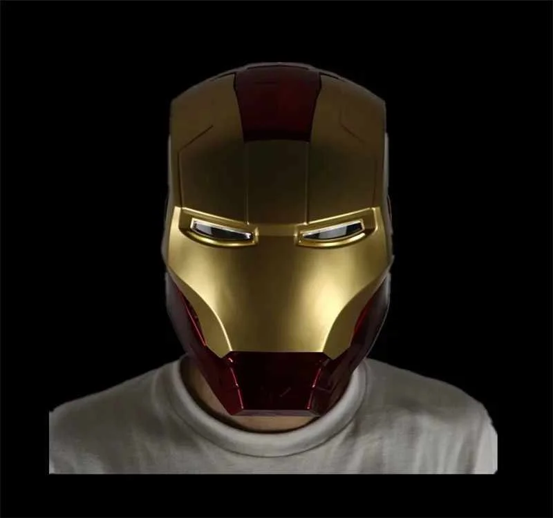 Iron Tony Stark Man Helmet Cosplay Light Led  PVC Action Figure Toys