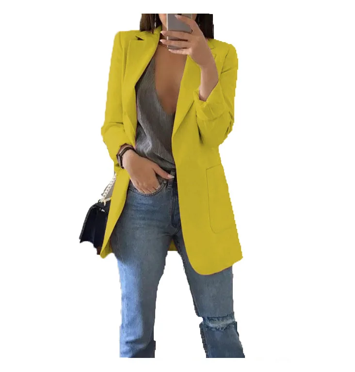 
2021 Solid Custom Suits Casual Cozy Loungewear Formal Blazer for Women and Ladies 