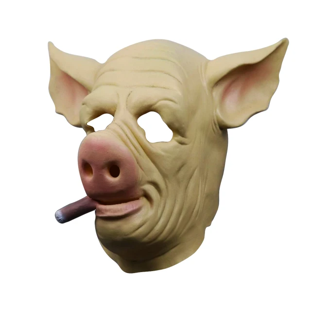Pig head high quality Latex Masks,Cigar Mask Game King Halloween mask,Funny cosplay toys props carnival mask rave accessories