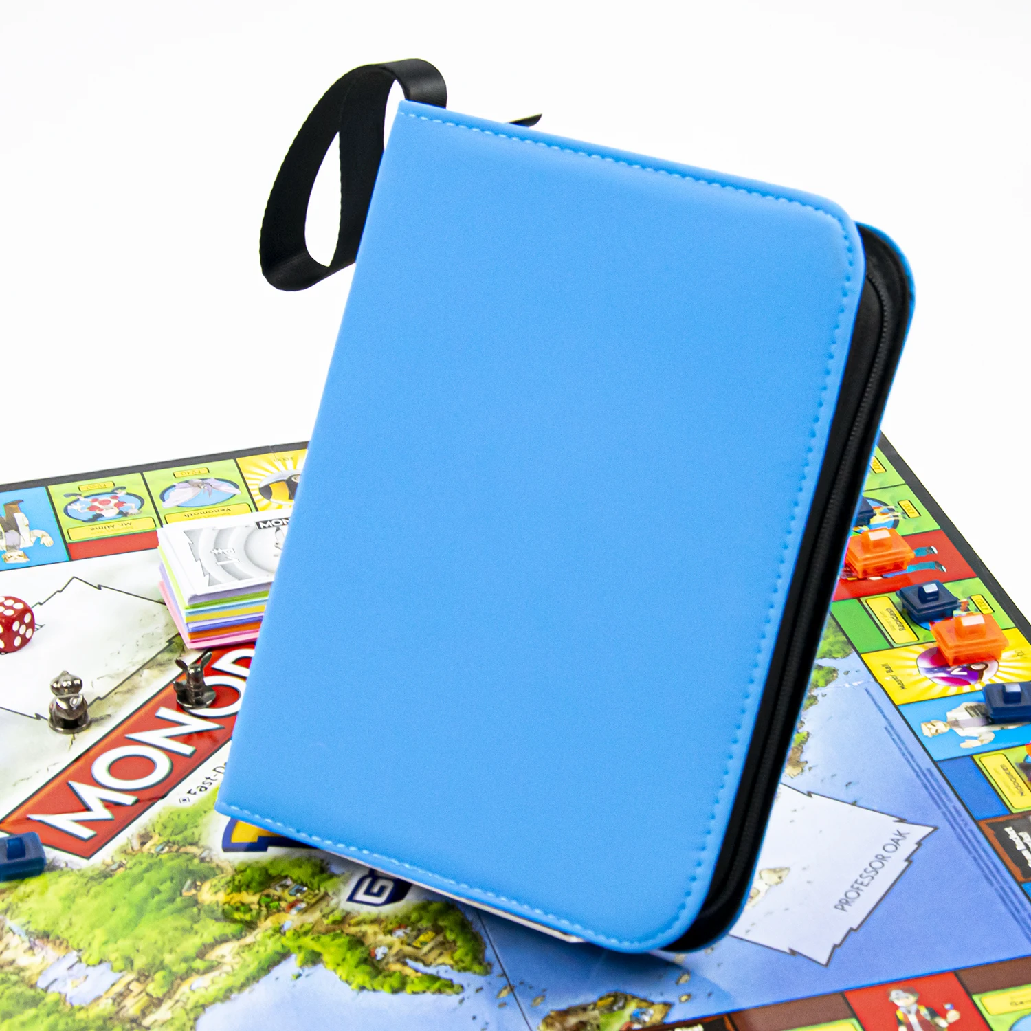 Premium PU Trading Cards Album Multi-color Hold 320 Sheets Yu-Gi-Oh Basketball Portable Zipper Closed 4-P Game Card Binder